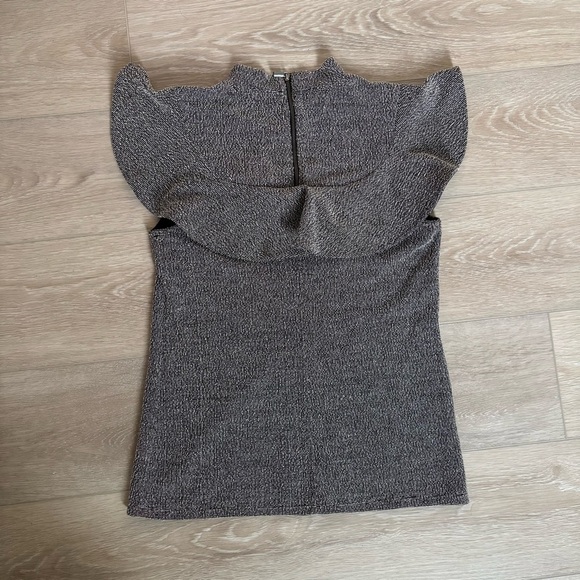 Banana Republic Mock Neck Blouse with Ruffle - Picture 2 of 4